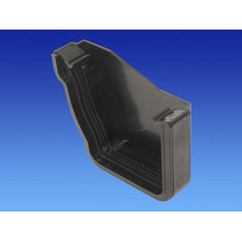 OSMA Black 111mm Gutter External Stopend Left Hand for Stormline Ogee Gutter System 8T841B
