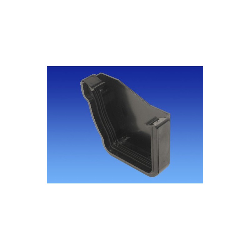 OSMA Black 111mm Gutter External Stopend Left Hand for Stormline