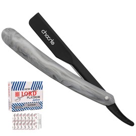 ChoCho Track Straight Razor Stainless Steel with 100 blades Single Edge Blade Barber Shaving Razor for Men Professional Cut Throat Razors
