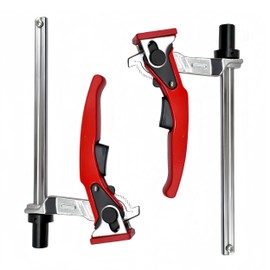 2 Pack Bench Dog Clamp, Quick Release Ratcheting Woodworking Bench Vise, Adjustable MFT Table Workbench Dog Hole Clamps 3/4 Inch Hold Down Clamp for Woodworking