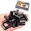 Matrelt 20Pcs Black 1/4"-20 Hex Coupling Nut, Threaded Rods Nuts