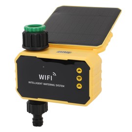 Smart Sprinkler Timer WiFi with Solar Panel & Rain Sensor - Automatic Irrigation Controller APP Control for Garden Hose, Yard Lawn Watering System, Dual Power