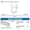 Muzata 12Pack 16.5" Rope Lights Channel U Shape Aluminum Rectangle