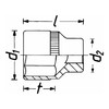 HAZET 900Z-25 Dual Side Width: 1.0 x Drive Angle: 0.5