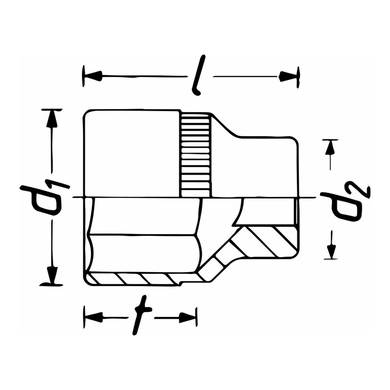 HAZET 900Z-25 Dual Side Width: 1.0 x Drive Angle: 0.5