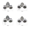 Leliafleury 4PCS Double Sliding Roller 25mm Shower Door Rollers Track