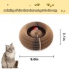 Generic Kitty Curlz Cat Scratching Board, Magic Organ Cat Toy, Made of Recyclable Corrugated Cardboard, Scratch-Resistant and Abrasion-Resistant, Foldable, Wood Grain Model