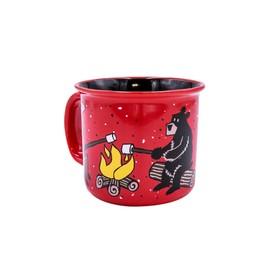 Lazy One Novelty Mugs, Funny Gift Mug for Family, Friends, or Coworkers in your Office, Bear, Moose, Campfire, Camping (Happy Camper)