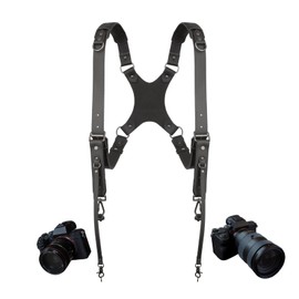 4J LEDR Camera Strap, Camera Strap Leather Double Shoulder Leather Camera Strap for Photographers, Camera Strap 2 Cameras, for Men and Women, Camera Equipment for DSLR/SLR Strap, Thanksgiving,