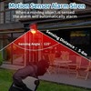 Solar Sound & Light Alarm Motion Sensor 110 Decibels Siren