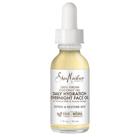 Shea Moisture Overnight Face Oil for All Skin Types 100% Virgin Coconut Daily Hydration 1 Oz 1 Fl Oz / 모든 피부 타입을 위한 시어모이스처 오버나이트 페이스 오일 100% 버진 코코넛 데일리 수분 공급 1온스 1 Fl Oz