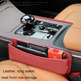 LVTFCO Organizador de espacio para asiento de coche, organizador de asiento de coche, caja de almacenamiento ajustable para asiento delantero de...   