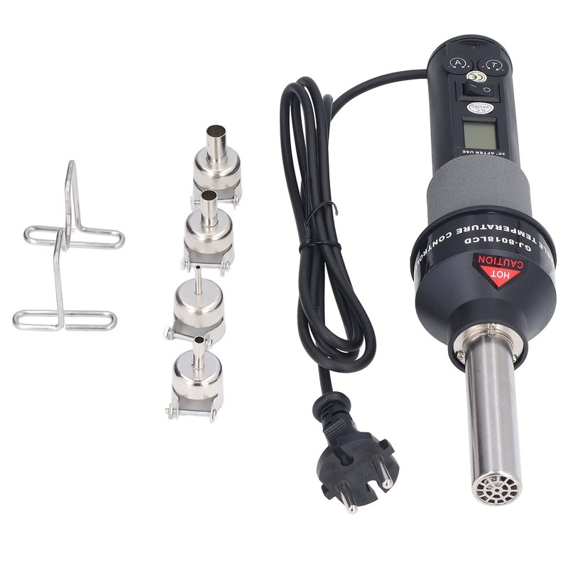 6Pcs Hot Air Gun LCD Digital Display Adjustable Portable Heating