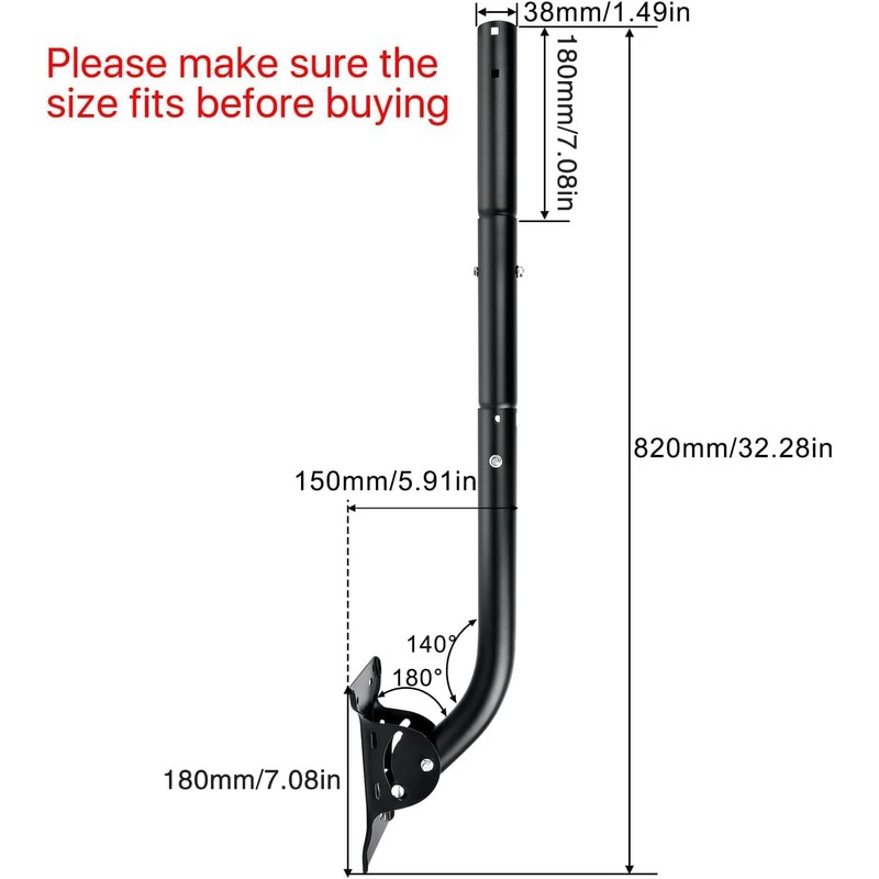 Heavy Duty Antenna Mounting Pole for Ambient Weather Station, Starlink