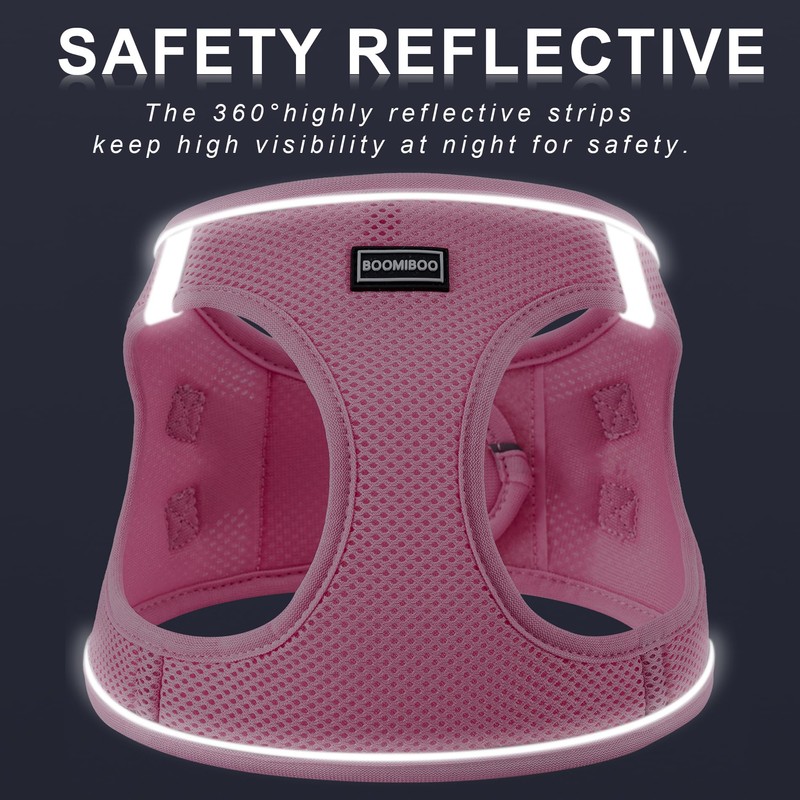 Dog Harness with Leash Set, No Pull Adjustable Reflective Step-in