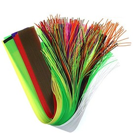 GREATFISHING 10pcs Mix Color 40 Strands/Pack 30CM Length Micro Silicone Rubber Skirts for Soft Worm Trout Fly Legs Fishing Jig Lure Skirts Fly Tying Material