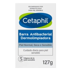 Barra Antibacterial Dermolimpiadora Cetaphil Contenido 127gr