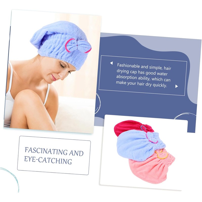 Set de 3 Toallas de Microfibra para Secar el Cabello