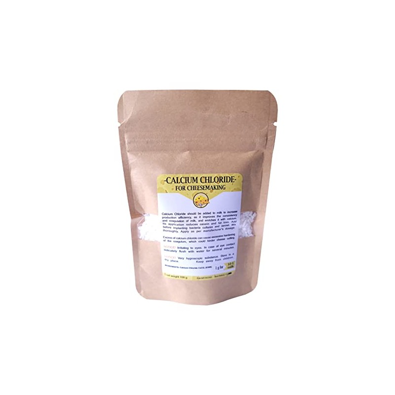 Calcium Chloride 100g - CaCl2 Dihydrate Flakes Great for Cheese