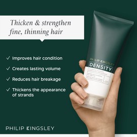 PHILIP KINGSLEY Density Thickening Shampoo for Thinning Hair and Hair Loss, Fine, Fragile Thin Hair Thickener, Volumizer, Strengthener, Volumizes and Strengthens, 16.9oz