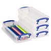 Really Useful Plastic Storage Box 0.55 Litre Clear (Pack of