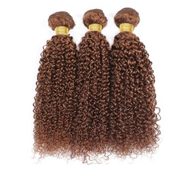 Labamiya Human Hair Bundles 10 12 14 Inch Blonde Light Brown 30# Jerry Curly Bundles Human Hair 12A Unprocessed Soft Sewn In Quick Weave Bundles for Black Women
