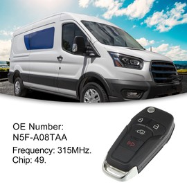 ACROPIX 315MHz Keyless Entry Remote Key Fob Fit for Ford Transit - Pack of 1 Black