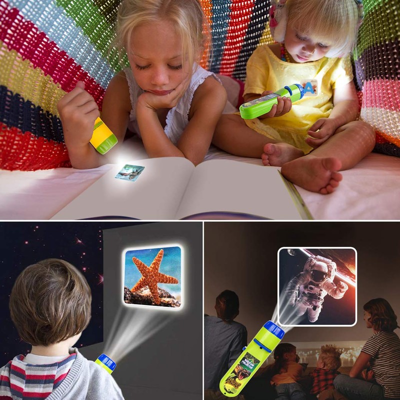 Yeelan 2PCS Projector Torch Projection Light Torches lamp Flashlight Dinosaur,