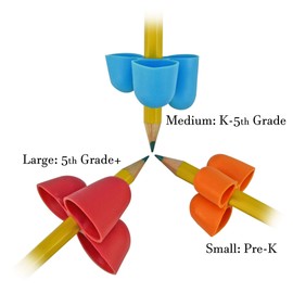 Pencil Grip The Writing CLAW, Medium Size Pack, Blue And Red Grips, Set of 36 - TPG-21236