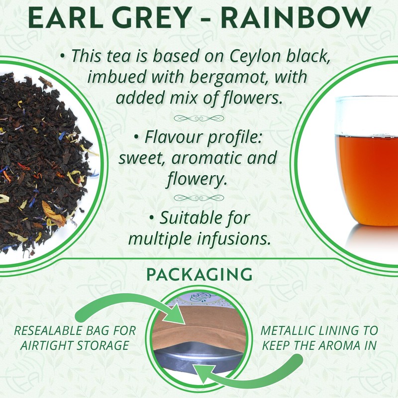 Earl Grey Rainbow Loose Leaf Tea – Premium Ceylon Black