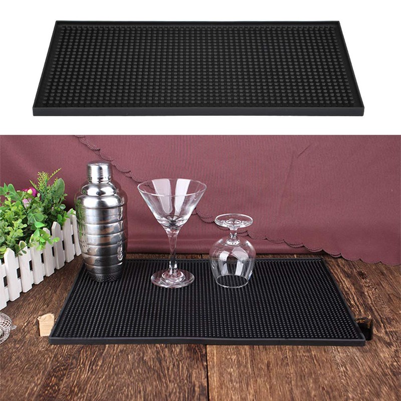 FOCCTS Rectangular Rubber Bar Mat, 30 x 15 x 1