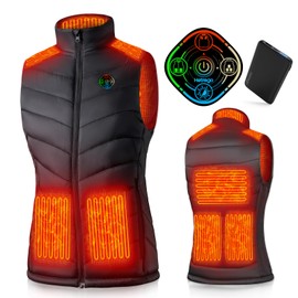 Heated Vest Women with Battery Pack Included, Lightweight Electric Heating Jacket, Smart Controller, Light Out Design