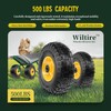 Wiltire (2 Pack) 4.10/3.50-4 Flat Free Tire and Wheel 10-Inch