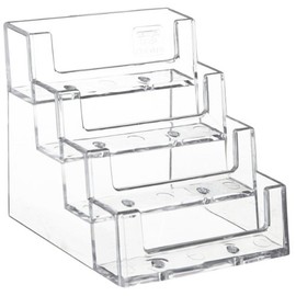 taymar 1 x 4 Tier Clear Business Card Holder