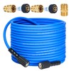 TOOLCY Super Flexible Pressure Washer Hose 50ft, 3400 PSI Kink