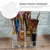 TOVINANNA 1pc Multi-compartment Acrylic Makeup Brush Storage Organizer for Vanity
