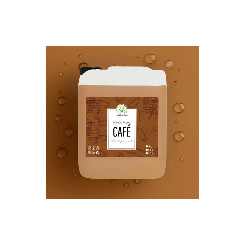Tónico Facial Café 5L Productos Mart Mexico Hidratante Antioxidante Rostro