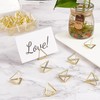 VBNZBK 50 Pcs Triangle Place Card Holder Table Number Holder