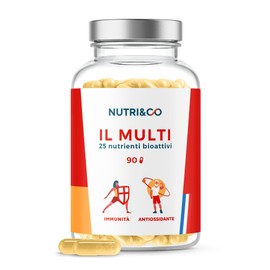 Multivitamin Multimineral | 25 Vitamins and Minerals with Zinc, Magnesium, Coenzyme Q10, Vitamin A,B,C,D3,E,K2 | Complete Multivitamin Supplement for Men and Women | 90 Capsules | Nutri&Co