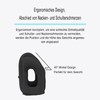 Aufblasbares Reisekissen mit Halsstütze & Augenbinde | Ergonomisches Nackenkissen für