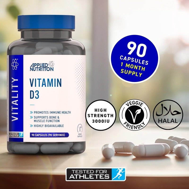 Applied Nutrition Vitamin D3 3000 IU | 75µg High Strength