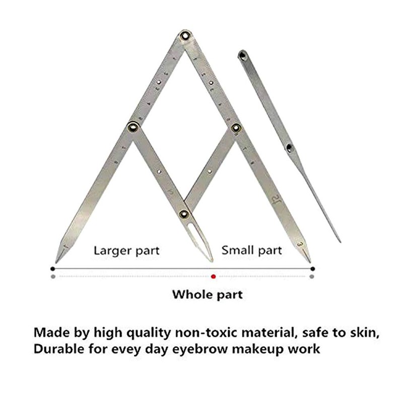 Dr.Pedi Eyebrow Golden Ratio Caliper Stencil with Flexible Arms Microblading