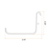 sourcing map 2pcs L Style Pegboard Hooks 3.75" L Shape