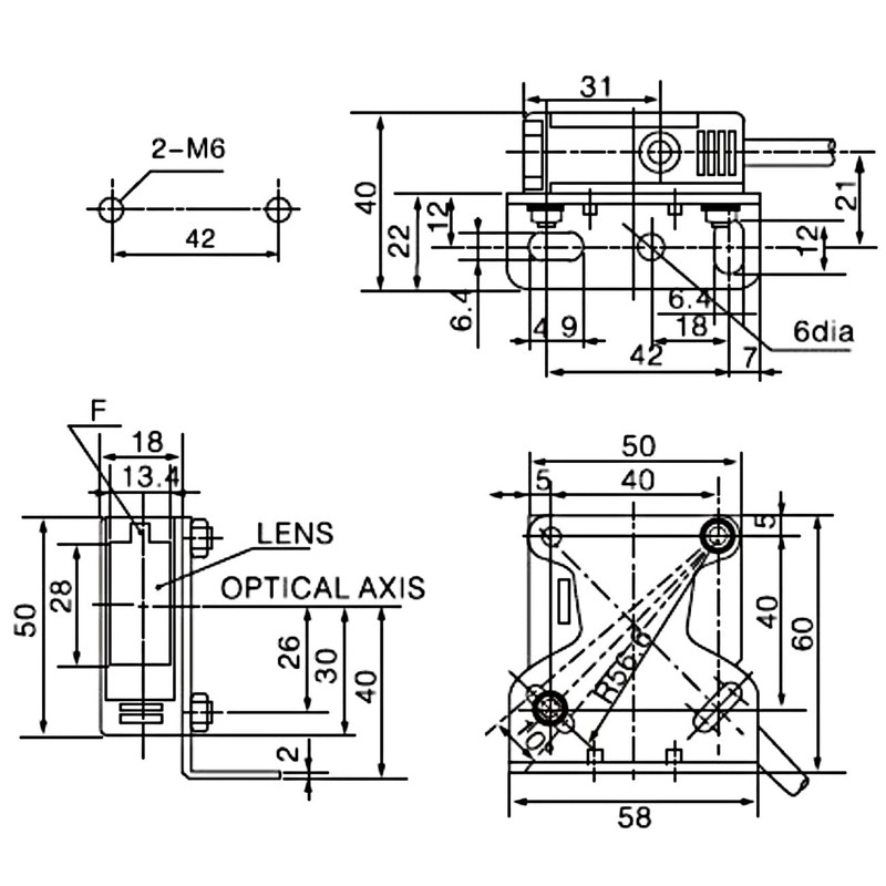 Heschen photoelectric switch E3JK-5DM2-5L DC 12-24V bijection type detection distance