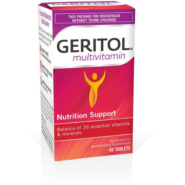 Geritol Multivitamin Nutrition Support 40 ea (Pack of 3)
