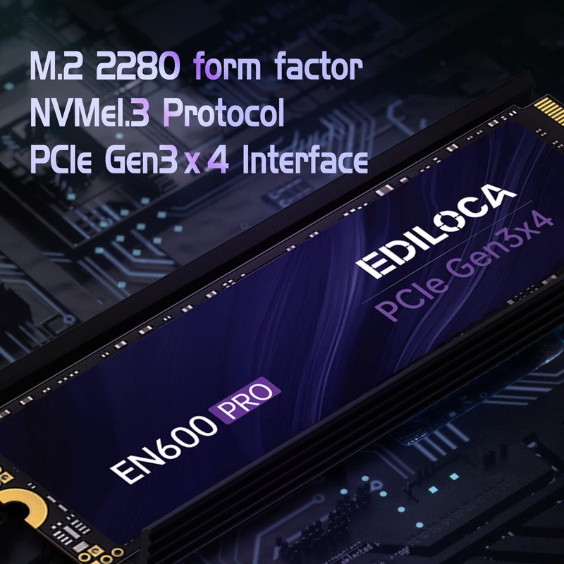 Ediloca EN600 PRO SSD PCle 3.0x4, NVMe M.2 2280, SLC