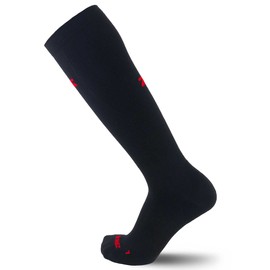 Zensah Infrared Heat Recovery Socks - Compression, Sweat Wicking, Athletic, Relaxation, Thermal Sock for Men & Women (X-Large, Black)