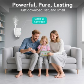 Plug in Waterless Diffuser, Home Scent Essential Oil Diffuser, Aromatherapy Fragrant Air Smart Bluetooth App Control, Up to 500 Sq.ft Coverage, White