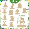 12 Pcs Woodland Animals Wooden Animal Cutout Shapes Woodland Animals