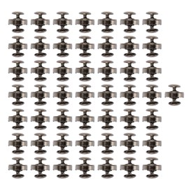 50 Sets Magnetic Button Clasp Snaps 18x5mm High Hardness Alloy Magnetic Purse Closure for Decorating Punk Clothing Shoes Silver Black